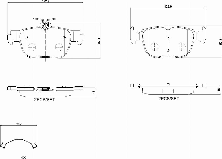 Brembo P85189N - Kit de plaquettes de frein, frein à disque cwaw.fr