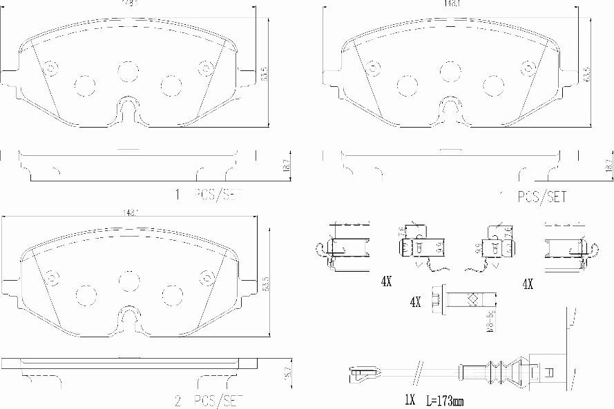 Brembo P85182N - Kit de plaquettes de frein, frein à disque cwaw.fr