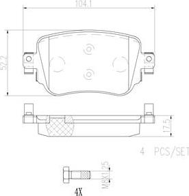 Brembo P85135N - Kit de plaquettes de frein, frein à disque cwaw.fr