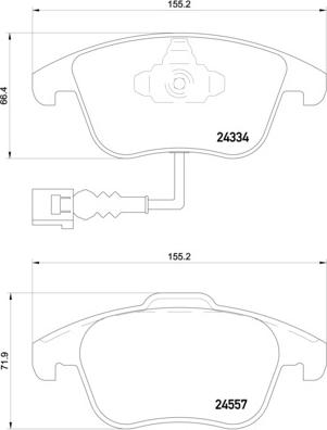 Brembo P 85 130 - Kit de plaquettes de frein, frein à disque cwaw.fr