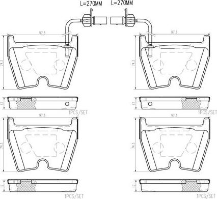 Brembo P85132N - Kit de plaquettes de frein, frein à disque cwaw.fr