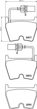 Brembo P 85 132 - Kit de plaquettes de frein, frein à disque cwaw.fr