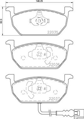 Brembo P 85 137X - Kit de plaquettes de frein, frein à disque cwaw.fr