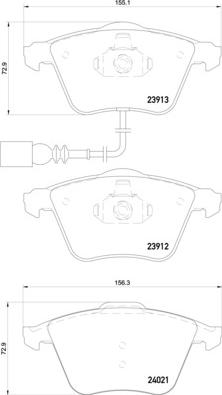 Brembo P 85 129X - Kit de plaquettes de frein, frein à disque cwaw.fr