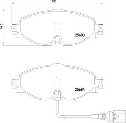 Brembo P 85 126E - Kit de plaquettes de frein, frein à disque cwaw.fr