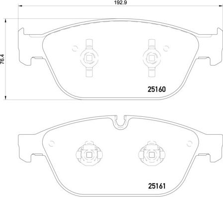 Brembo P 85 128 - Kit de plaquettes de frein, frein à disque cwaw.fr