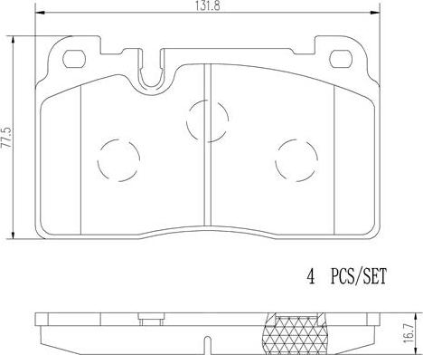 Brembo P85123N - Kit de plaquettes de frein, frein à disque cwaw.fr