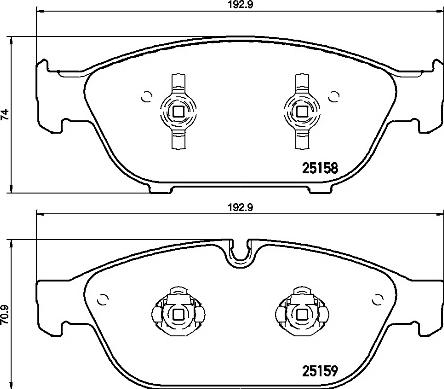 Brembo P 85 127 - Kit de plaquettes de frein, frein à disque cwaw.fr