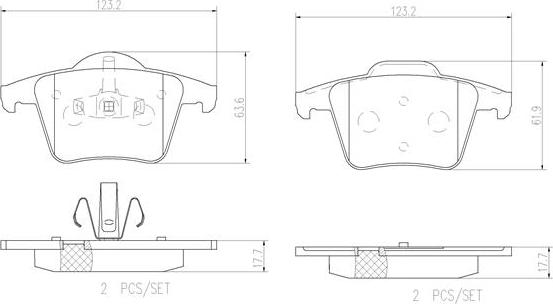 Brembo P86019N - Kit de plaquettes de frein, frein à disque cwaw.fr