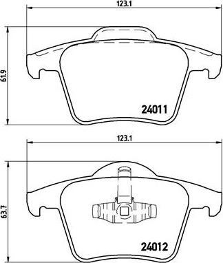 Brembo P 86 019 - Kit de plaquettes de frein, frein à disque cwaw.fr