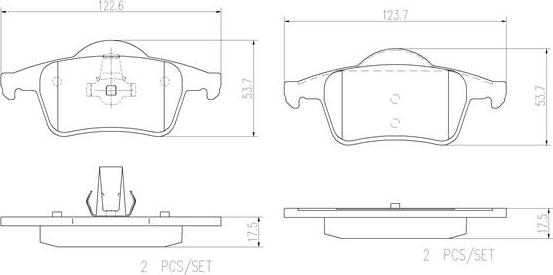 Brembo P86014N - Kit de plaquettes de frein, frein à disque cwaw.fr