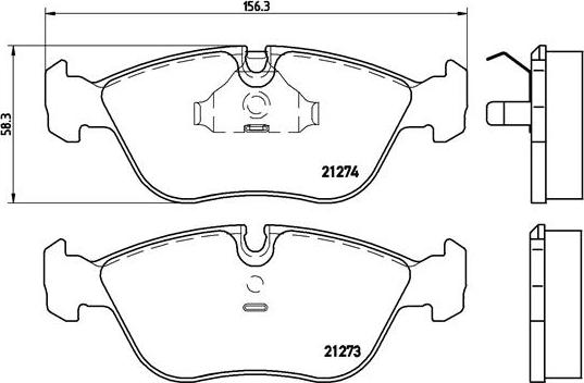 Brembo P 86 013 - Kit de plaquettes de frein, frein à disque cwaw.fr