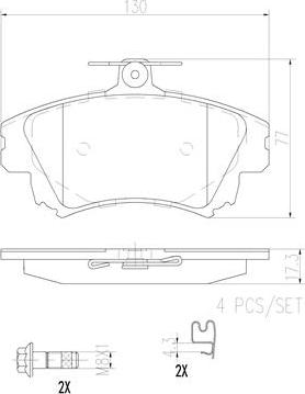 Brembo P86017N - Kit de plaquettes de frein, frein à disque cwaw.fr