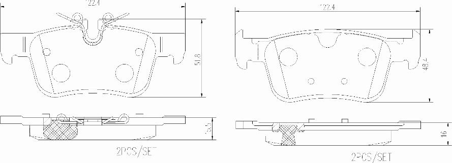 Brembo P86030N - Kit de plaquettes de frein, frein à disque cwaw.fr