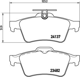 Brembo P 86 025 - Kit de plaquettes de frein, frein à disque cwaw.fr