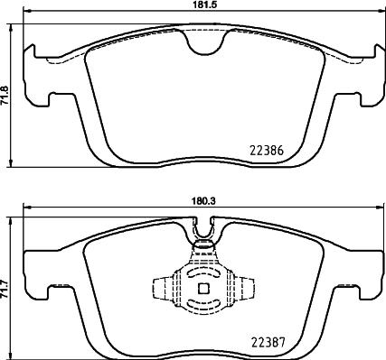 Brembo P 86 026 - Kit de plaquettes de frein, frein à disque cwaw.fr