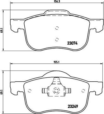 Brembo P 86 020 - Kit de plaquettes de frein, frein à disque cwaw.fr