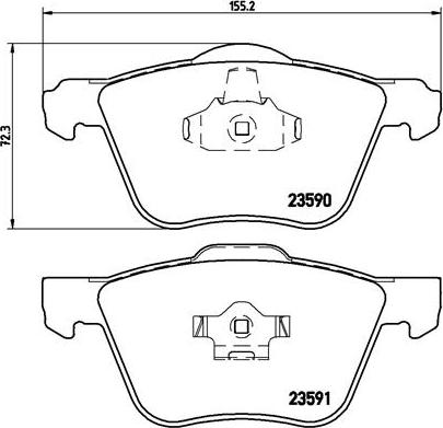 Brembo P 86 022 - Kit de plaquettes de frein, frein à disque cwaw.fr