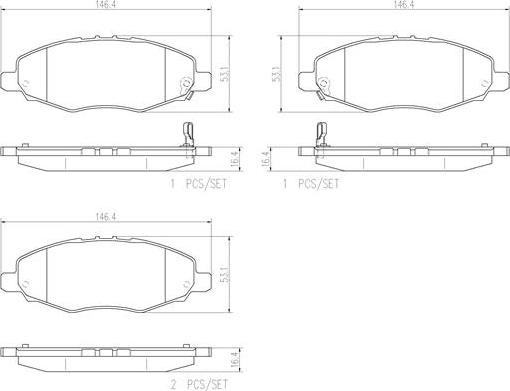 Brembo P83094N - Kit de plaquettes de frein, frein à disque cwaw.fr