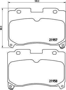 Brembo P 83 090 - Kit de plaquettes de frein, frein à disque cwaw.fr