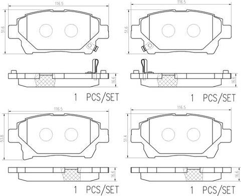 Brembo P83097N - Kit de plaquettes de frein, frein à disque cwaw.fr