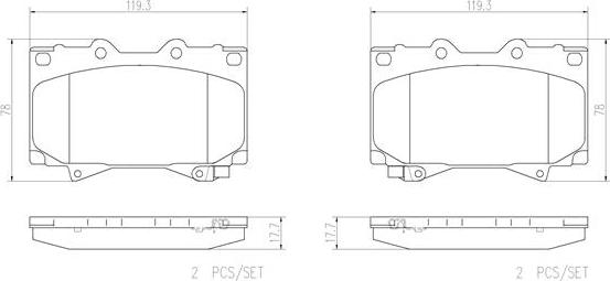 Brembo P83048N - Kit de plaquettes de frein, frein à disque cwaw.fr