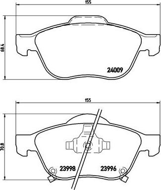 Brembo P 83 043 - Kit de plaquettes de frein, frein à disque cwaw.fr