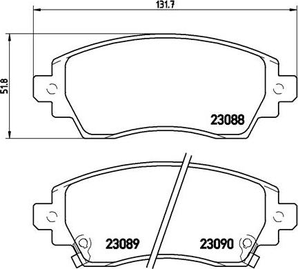 Brembo P 83 042 - Kit de plaquettes de frein, frein à disque cwaw.fr