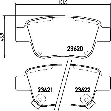 Brembo P 83 047 - Kit de plaquettes de frein, frein à disque cwaw.fr