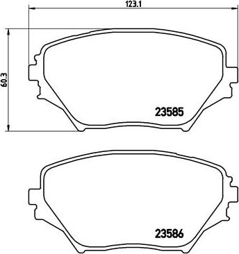 Brembo P 83 055 - Kit de plaquettes de frein, frein à disque cwaw.fr