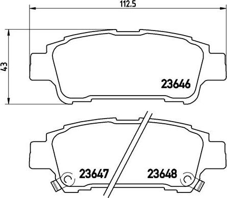 Brembo P 83 056 - Kit de plaquettes de frein, frein à disque cwaw.fr