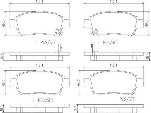 Brembo P83050N - Kit de plaquettes de frein, frein à disque cwaw.fr