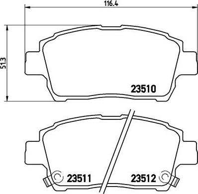 Brembo P 83 051 - Kit de plaquettes de frein, frein à disque cwaw.fr