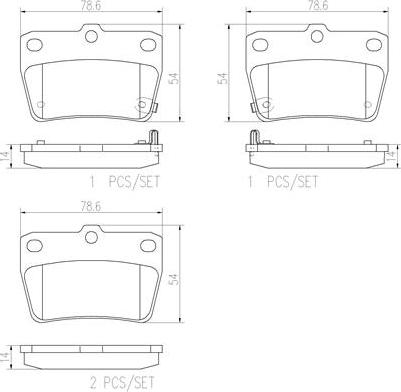 Brembo P83057N - Kit de plaquettes de frein, frein à disque cwaw.fr