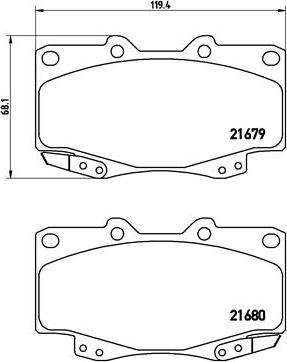 Brembo P 83 069 - Kit de plaquettes de frein, frein à disque cwaw.fr