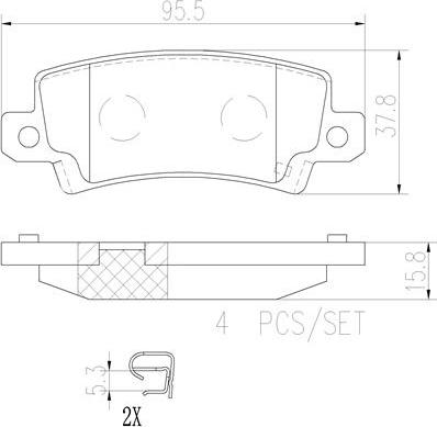 Brembo P83065N - Kit de plaquettes de frein, frein à disque cwaw.fr