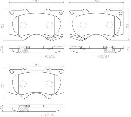 Brembo P83066N - Kit de plaquettes de frein, frein à disque cwaw.fr