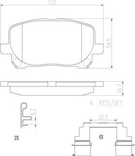 Brembo P83061N - Kit de plaquettes de frein, frein à disque cwaw.fr