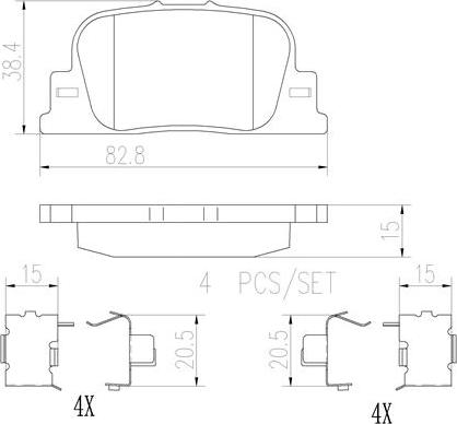 Brembo P83063N - Kit de plaquettes de frein, frein à disque cwaw.fr