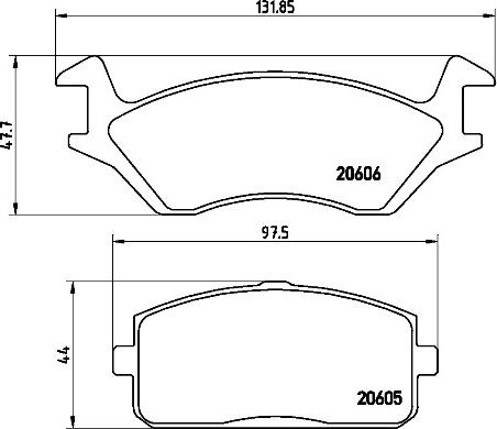 Brembo P83004N - Kit de plaquettes de frein, frein à disque cwaw.fr