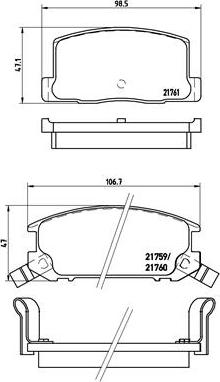 Brembo P 83 019 - Kit de plaquettes de frein, frein à disque cwaw.fr