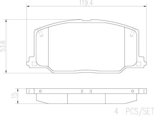 Brembo P83016N - Kit de plaquettes de frein, frein à disque cwaw.fr