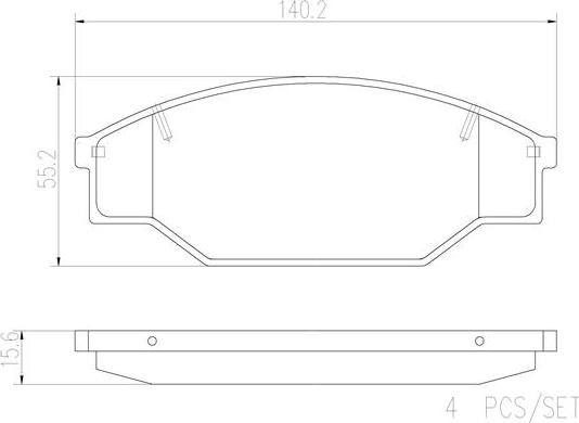 Brembo P83013N - Kit de plaquettes de frein, frein à disque cwaw.fr