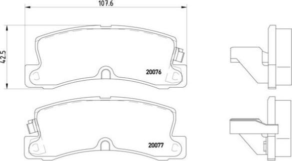 Brembo P 83 017 - Kit de plaquettes de frein, frein à disque cwaw.fr