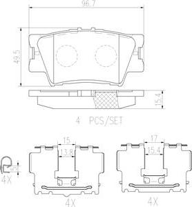 Brembo P83089N - Kit de plaquettes de frein, frein à disque cwaw.fr