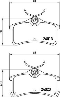 Brembo P 83 084 - Kit de plaquettes de frein, frein à disque cwaw.fr