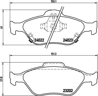 Brembo P 83 085 - Kit de plaquettes de frein, frein à disque cwaw.fr