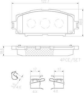 Brembo P83086N - Kit de plaquettes de frein, frein à disque cwaw.fr