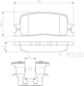 Brembo P83088N - Kit de plaquettes de frein, frein à disque cwaw.fr