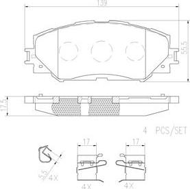 Brembo P83082N - Kit de plaquettes de frein, frein à disque cwaw.fr